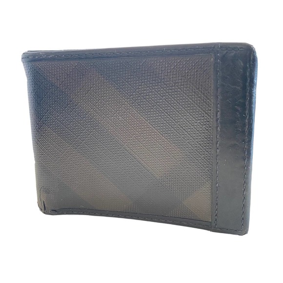 Burberry London Check and Leather International Canvas Bifold Wallet - Picture 1 of 12